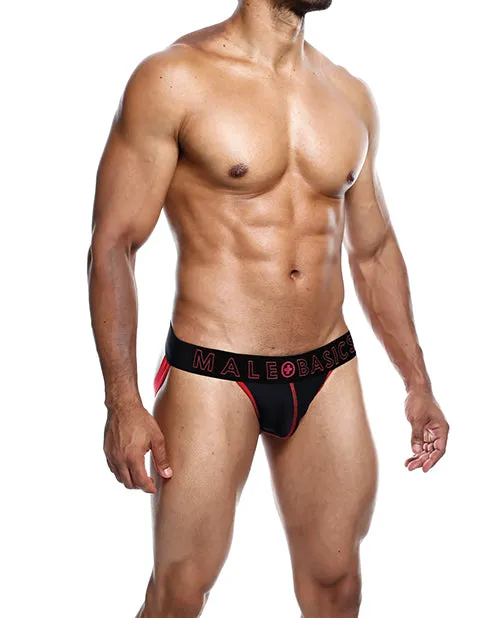 Male Basics Neon Jockstrap Red MD Malebasics Vibrators Male Basics Neon Jockstrap Red MD Malebasics Vibrators