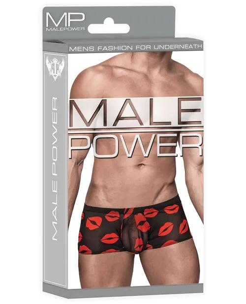 Male Power Kiss Me Stretch Mesh Mini Short BlkRd XL Female Sex Toys Male Power Kiss Me Stretch Mesh Mini Short BlkRd XL Female Sex Toys