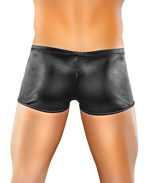 Male Power Male Power Satin Lycra Boxer Black Medium Anal