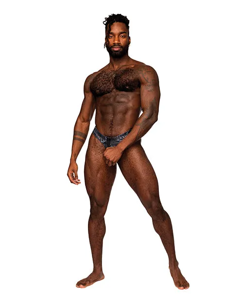 Male Power Vibrators Snaked Metallic Coated Power Sock BlackBlue SM