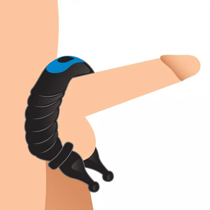 Male Sex Toys 10X Cobra Dual Stimulation Silicone Cock Ring Trinity Men