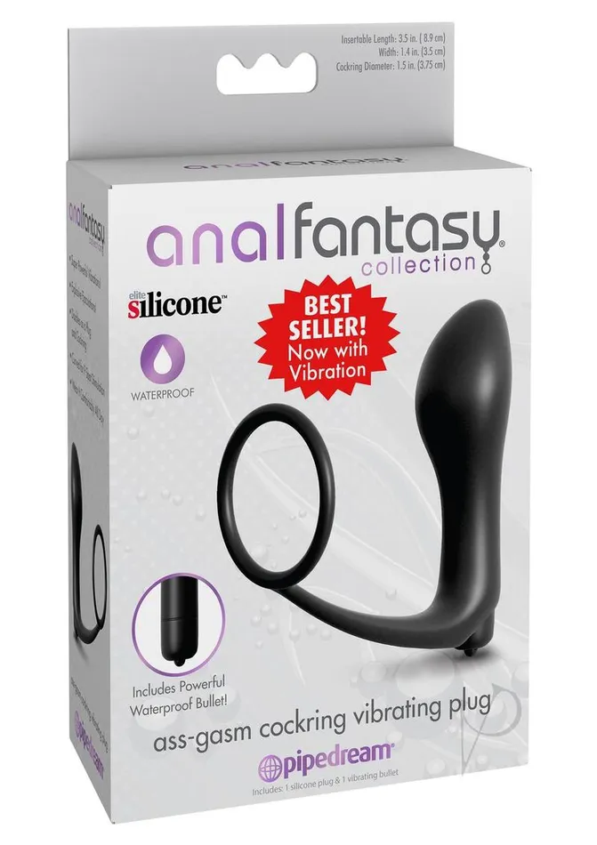 Male Sex Toys Anal Fantasy Collection Anal Fantasy Collection AssGasm Cock Ring Vibrating Plug Kit Silicone Waterproof Black Male Sex Toys Anal Fantasy Collection Anal Fantasy Collection AssGasm Cock Ring Vibrating Plug Kit Silicone Waterproof Black