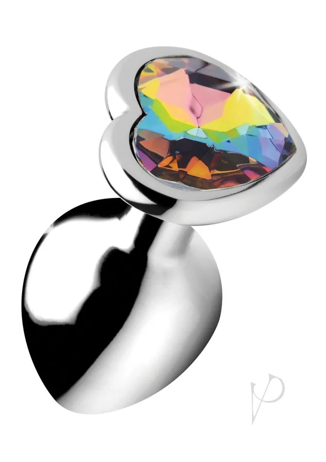 Male Sex Toys Booty Sparks Booty Sparks Rainbow Prism Heart Anal Plug Medium