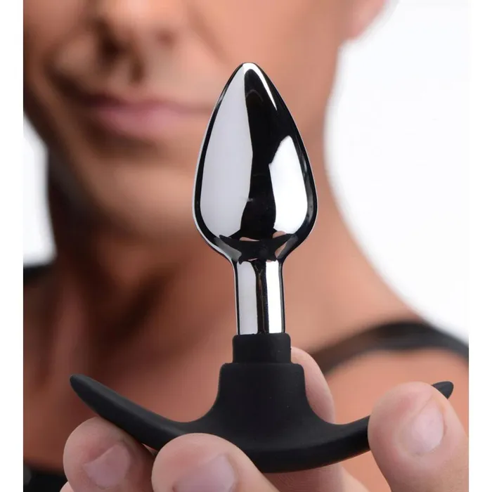 Male Sex Toys Dark Invader Metal and Silicone Anal Plug Master Series