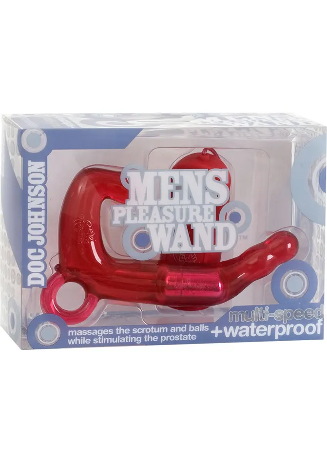 Male Sex Toys Doc Johnson Mens Pleasure Wand Vibrating Prostate Stimulator with Wired Remote Control Red Male Sex Toys Doc Johnson Mens Pleasure Wand Vibrating Prostate Stimulator with Wired Remote Control Red