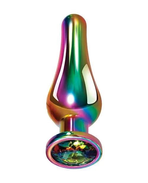 Male Sex Toys Evolved Rainbow Metal Anal Plug Medium