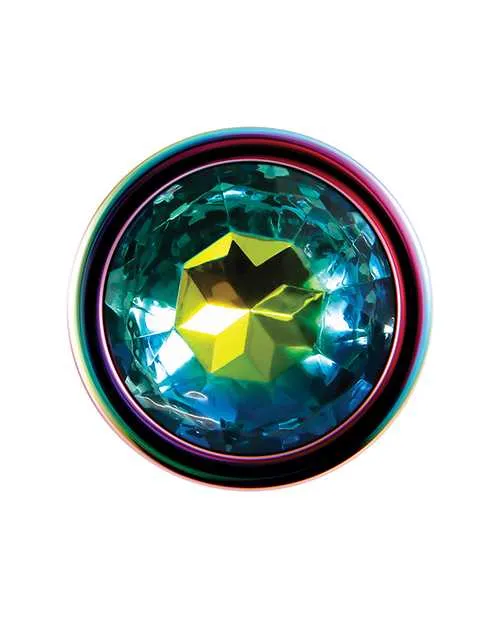 Male Sex Toys Evolved Rainbow Metal Anal Plug Medium
