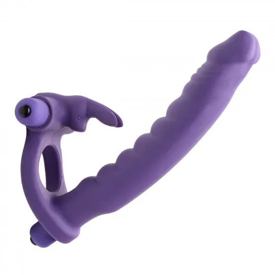 Male Sex Toys Frisky Double Delight Dual Penetration Vibrating Rabbit Cock Ring