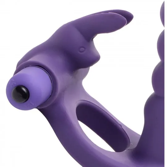 Male Sex Toys Frisky Double Delight Dual Penetration Vibrating Rabbit Cock Ring