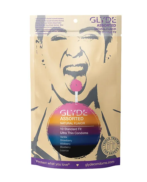 Male Sex Toys Glyde Glyde Assorted Flavors Pack of 10