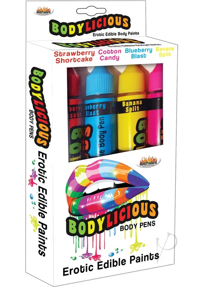 Male Sex Toys Hott Products Bodylicious Body Pens Erotic Edible Body Paints Assorted Flavors and Colors 4 Each Per Pack Male Sex Toys Hott Products Bodylicious Body Pens Erotic Edible Body Paints Assorted Flavors and Colors 4 Each Per Pack