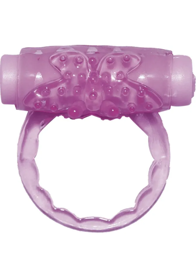 Male Sex Toys Hott Products Humm Dinger Super Turbo Vibrating Cock Ring Purple