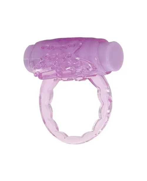 Male Sex Toys Hott Products Humm Dinger Super Turbo Vibrating Cock Ring Purple