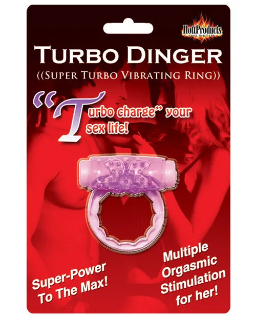 Male Sex Toys Hott Products Humm Dinger Super Turbo Vibrating Cock Ring Purple