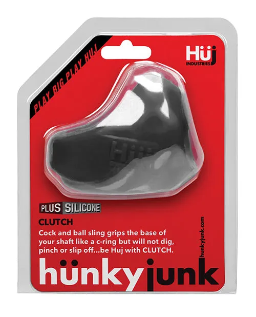 Male Sex Toys Hunkyjunk Hunkyjunk Clutch Silicone Cock and Ball Sling Black