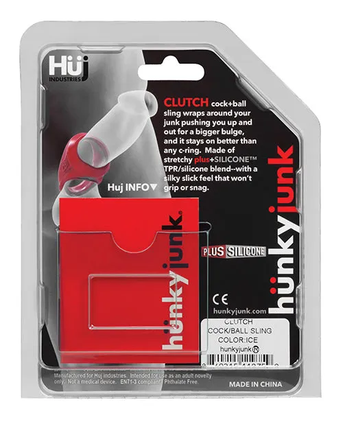 Male Sex Toys Hunkyjunk Hunkyjunk Clutch Silicone Cock and Ball Sling Black