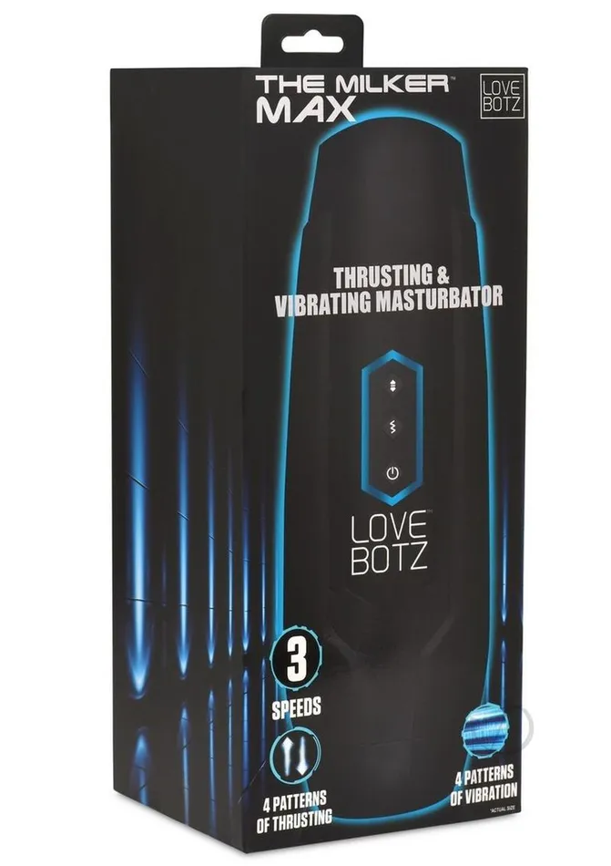 Male Sex Toys Lovebotz The Milker Max Rechargeable 14X Thrusting and Vibrating Masturbator Black Lovebotz Male Sex Toys Lovebotz The Milker Max Rechargeable 14X Thrusting and Vibrating Masturbator Black Lovebotz