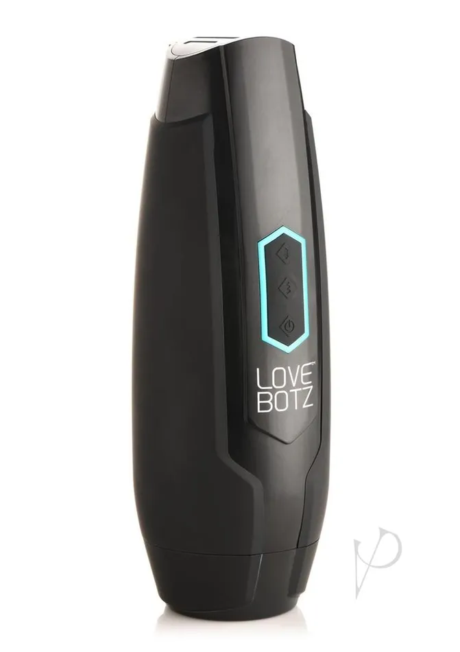 Male Sex Toys Lovebotz The Milker Max Rechargeable 14X Thrusting and Vibrating Masturbator Black Lovebotz