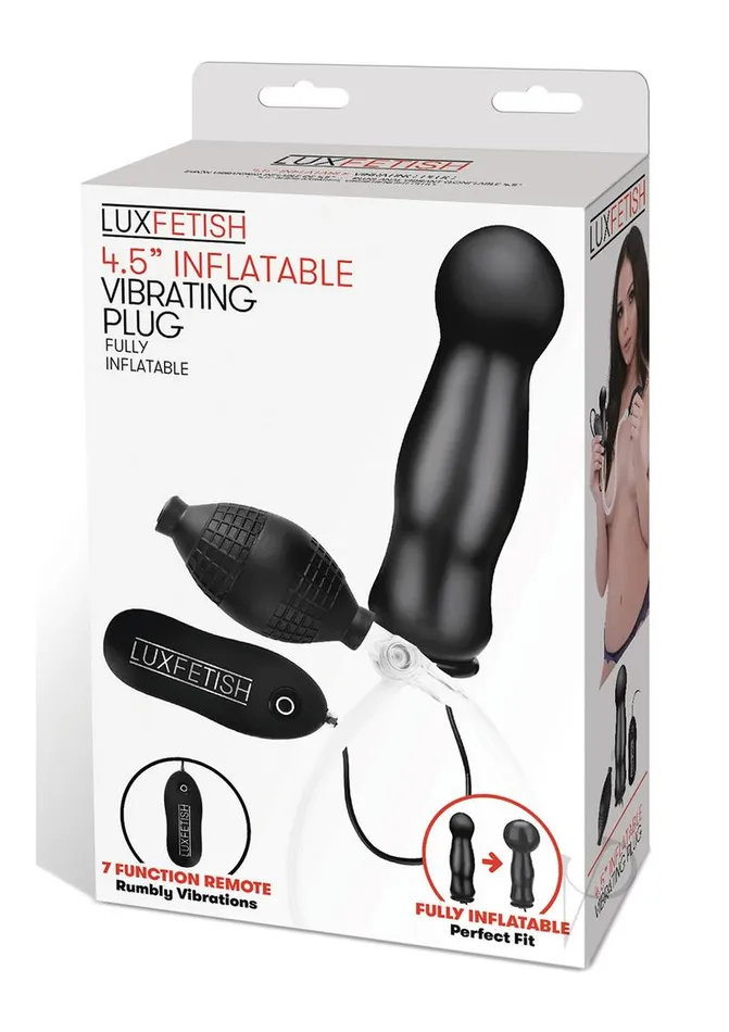 Male Sex Toys Lux Fetish Lux Fetish Inflatable Vibrating Butt Plug with Remote Control 45in Black Male Sex Toys Lux Fetish Lux Fetish Inflatable Vibrating Butt Plug with Remote Control 45in Black