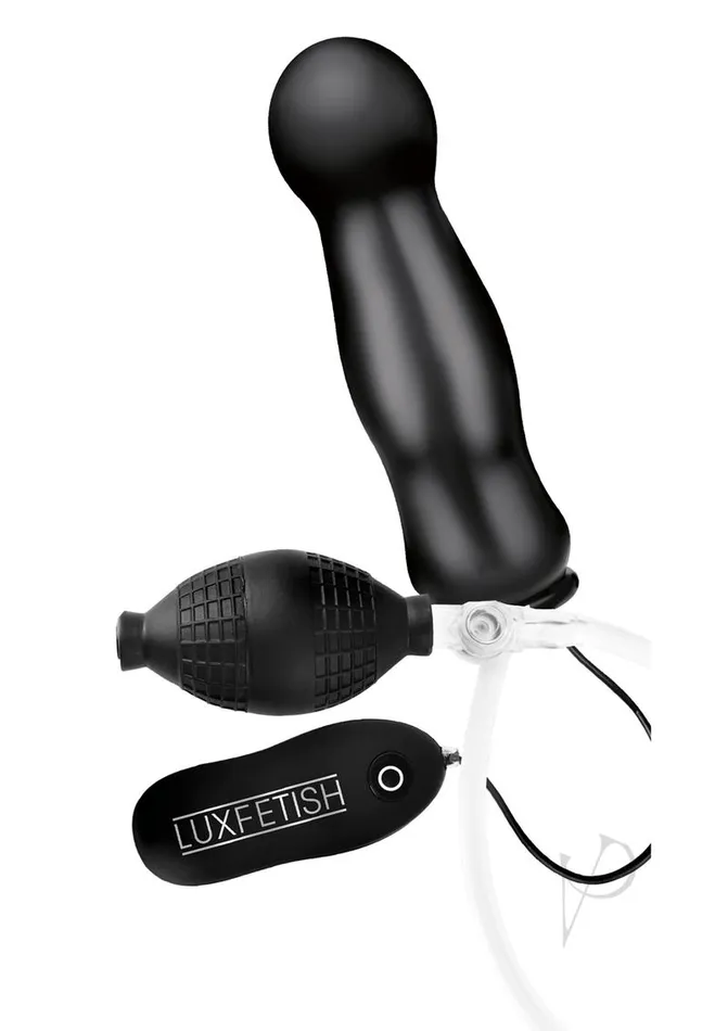 Male Sex Toys Lux Fetish Lux Fetish Inflatable Vibrating Butt Plug with Remote Control 45in Black Male Sex Toys Lux Fetish Lux Fetish Inflatable Vibrating Butt Plug with Remote Control 45in Black