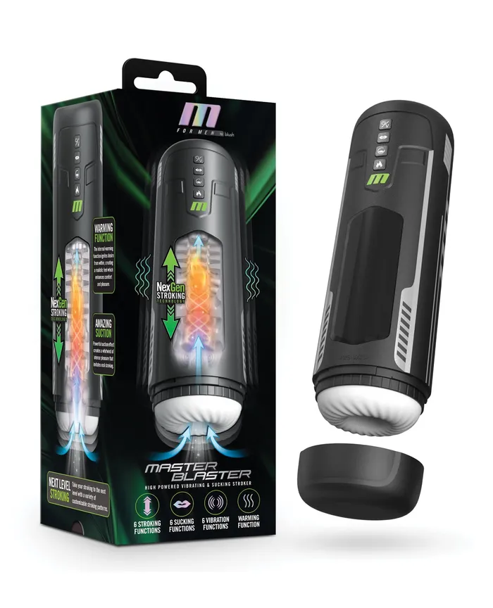 Male Sex Toys M for Men Master Blaster Rechargeable Masturbator Black M For Men Male Sex Toys M for Men Master Blaster Rechargeable Masturbator Black M For Men