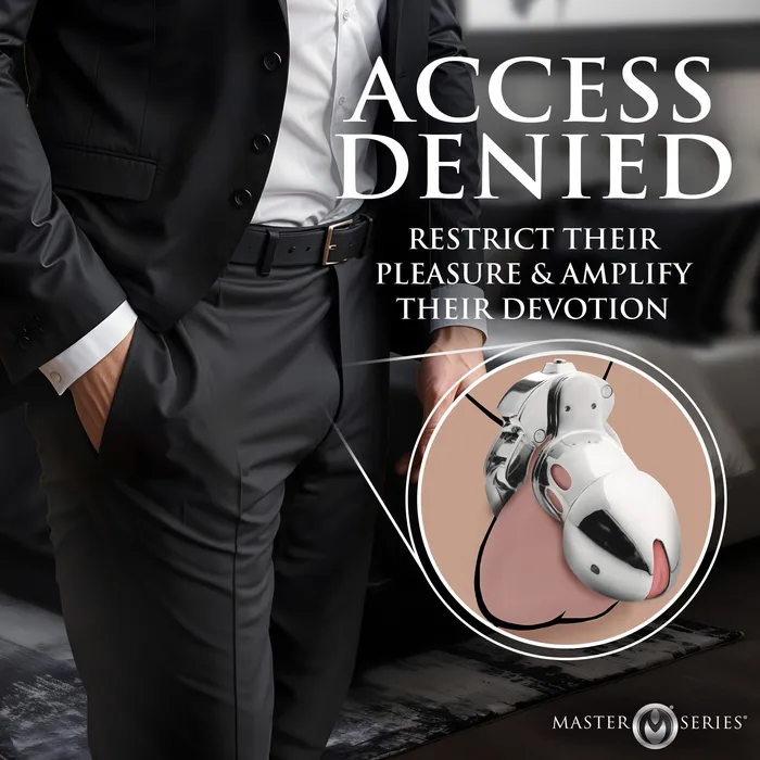 Male Sex Toys Master Series Cock Cuff SnapOn Chastity Cage