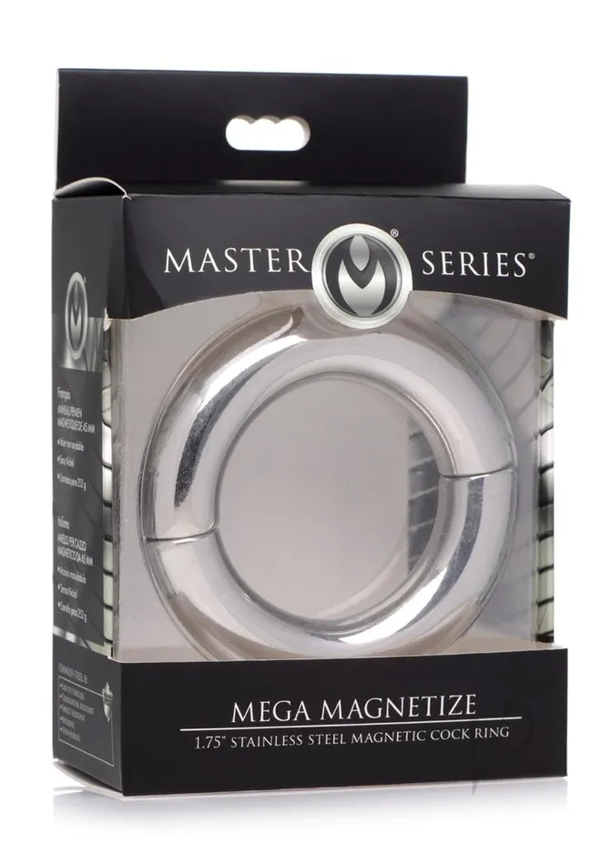 Male Sex Toys Master Series Master Series Mega Magnetize Stainless Steel Cock Ring 175in Silver Male Sex Toys Master Series Master Series Mega Magnetize Stainless Steel Cock Ring 175in Silver