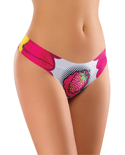 Male Sex Toys Mememe Intrigue Kissberry Printed Thong MD Mememe