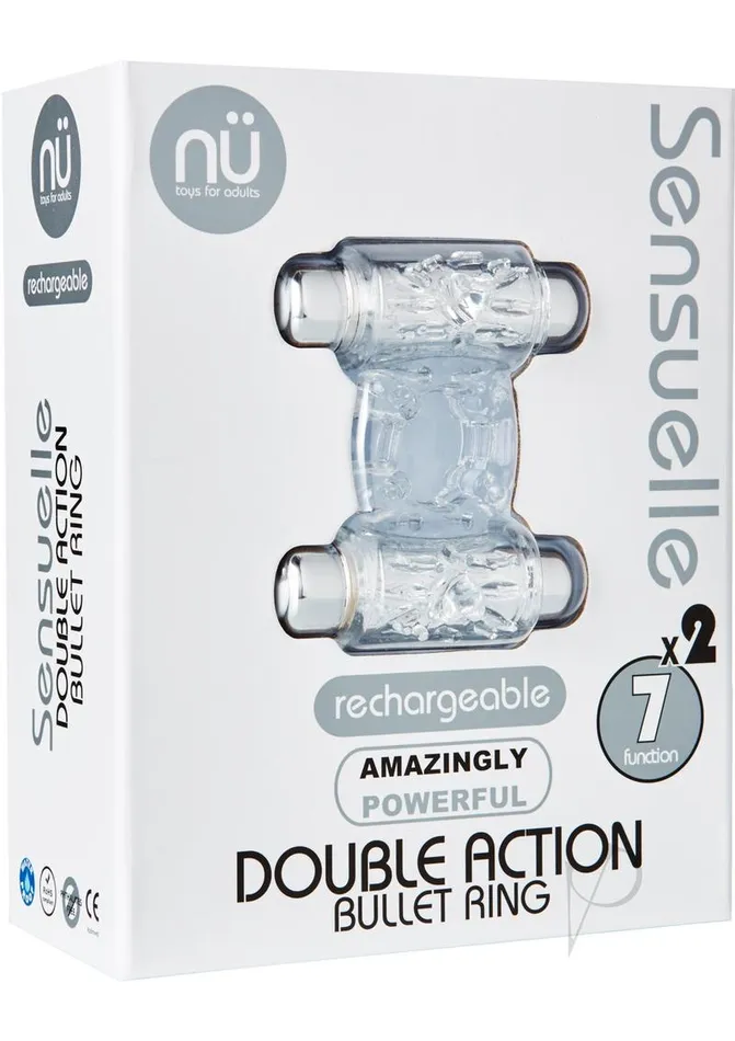 Male Sex Toys Nu Sensuelle Nu Sensuelle Double Action Bullet Ring Rechargeable Vibrating Cock Ring Clear Male Sex Toys Nu Sensuelle Nu Sensuelle Double Action Bullet Ring Rechargeable Vibrating Cock Ring Clear