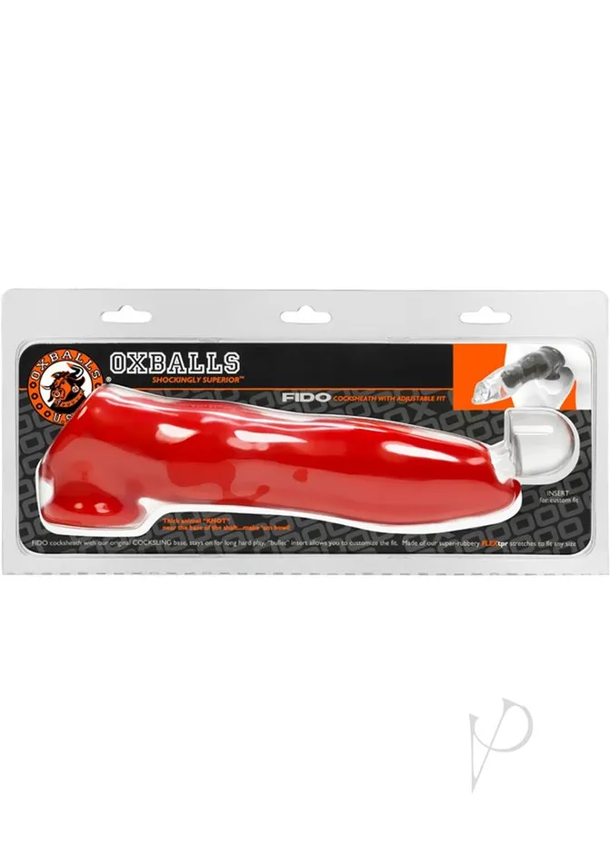 Male Sex Toys Oxballs Oxballs Fido Cock Sheath Penis Sleeve Red