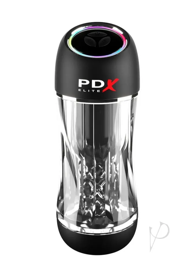 Male Sex Toys Pdx Elite PDX Elite ViewTube Pro Rechargeable Stroker ClearBlack