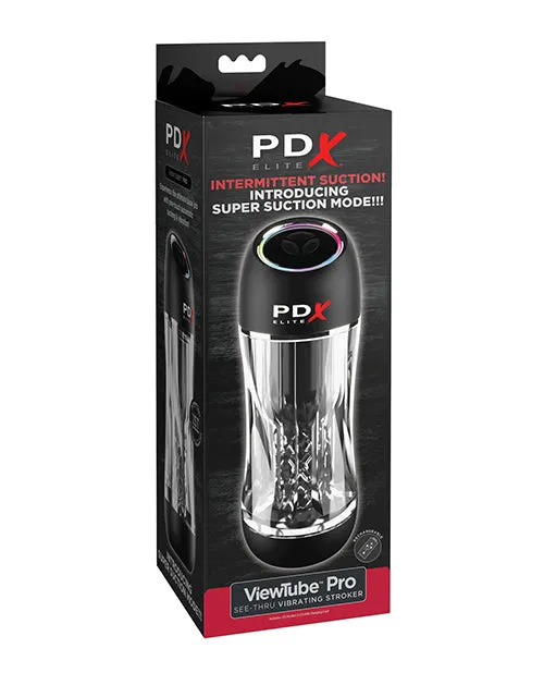 Male Sex Toys Pdx Elite PDX Elite ViewTube Pro Rechargeable Stroker ClearBlack
