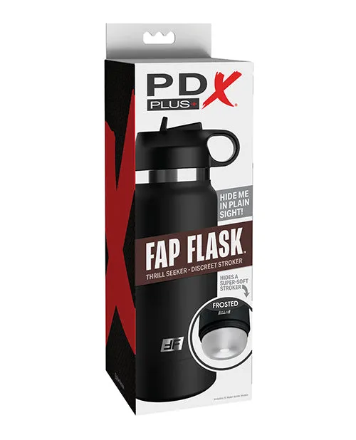Male Sex Toys PDX Plus Fap Flask Thrill Seeker Stroker FrostedBlack Pdx Plus