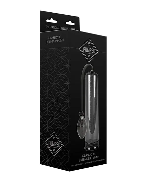 Male Sex Toys Pumped Pumped By Shots Classic Extra Large Extender Penis Pump Black
