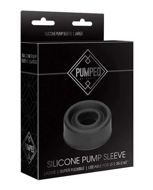 Male Sex Toys Pumped Pumped Silicone Pump Sleeve Large Black Male Sex Toys Pumped Pumped Silicone Pump Sleeve Large Black