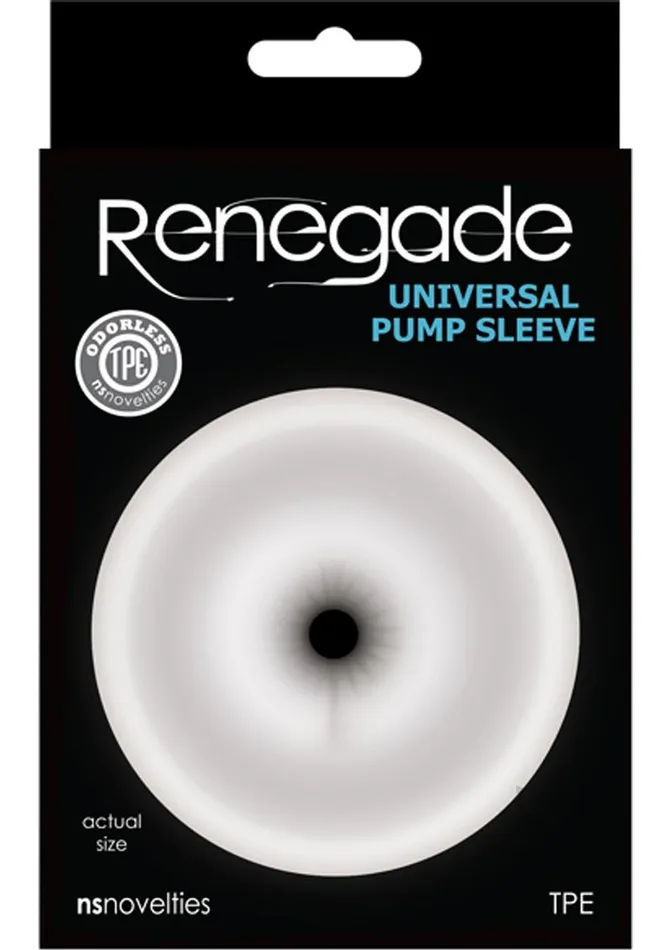 Male Sex Toys Renegade Universal Pump Sleeve Anal Clear Renegade