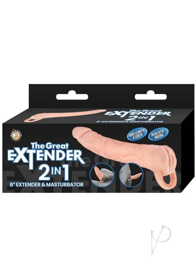 Male Sex Toys The Great Extender The Great Extender 2 In 1 Extender and Masturbator 8in Vanilla Male Sex Toys The Great Extender The Great Extender 2 In 1 Extender and Masturbator 8in Vanilla