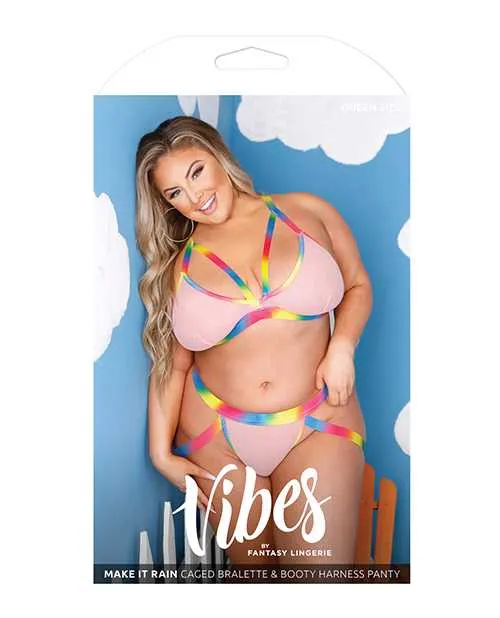 Male Sex Toys Vibes By Fantasy Lingerie Vibes Make it Rain Caged Bralette Panty wBooty Rainbow QN Male Sex Toys Vibes By Fantasy Lingerie Vibes Make it Rain Caged Bralette Panty wBooty Rainbow QN
