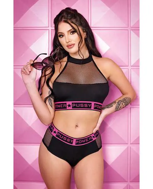 Male Sex Toys Vibes By Fantasy Lingerie Vibes Pussy Power MicroNet Halter Top Booty Short Black ML Male Sex Toys Vibes By Fantasy Lingerie Vibes Pussy Power MicroNet Halter Top Booty Short Black ML