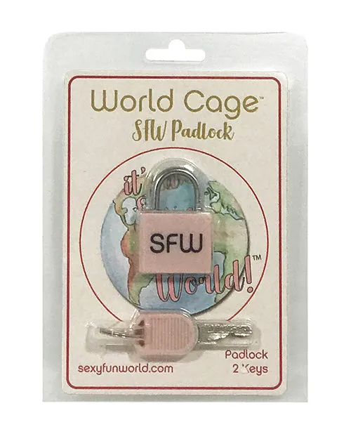 Male Sex Toys World Cage World Cage SFW Padlock w2 Keys
