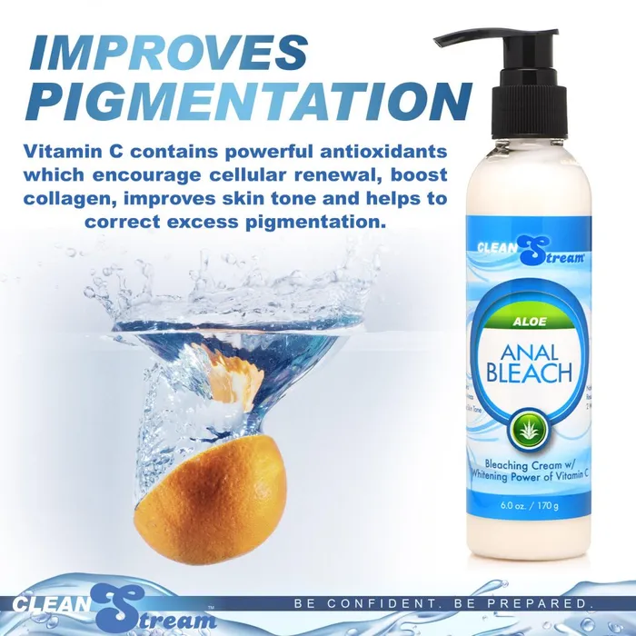 Male Sex Toys XR Brand Anal Bleach with Vitamin C and Aloe 6 oz