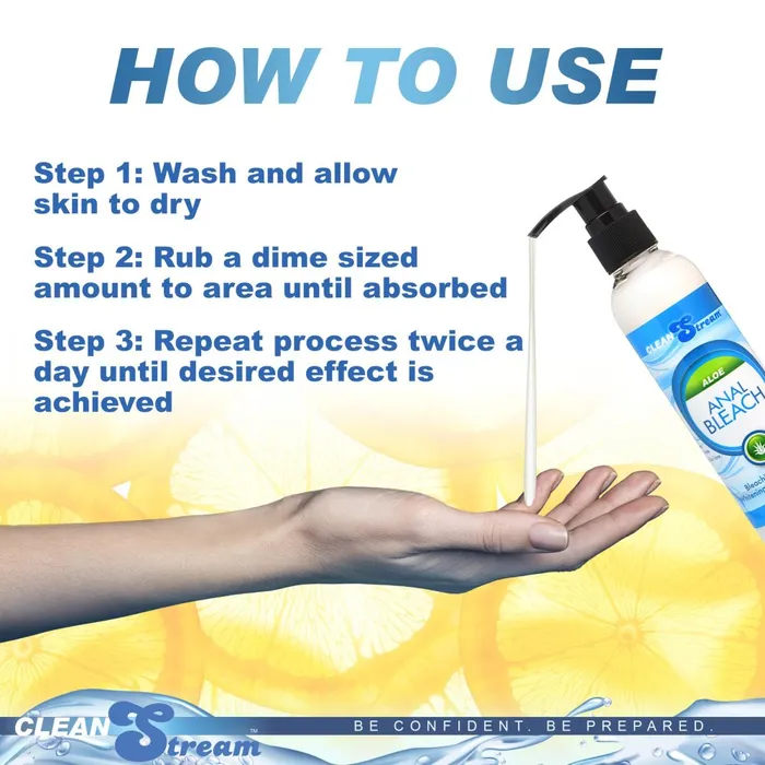 Male Sex Toys XR Brand Anal Bleach with Vitamin C and Aloe 6 oz