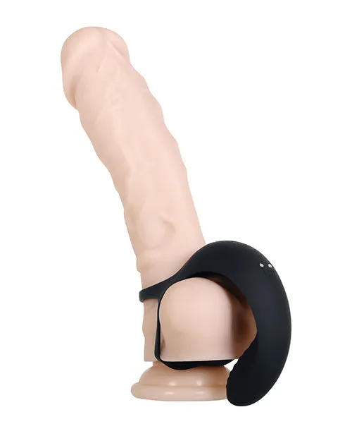 Male Sex Toys Zero Tolerance Vibrating Ball Cradle Silicone Rechargeable Cock Ring with Remote Control Black Zero Tolerance