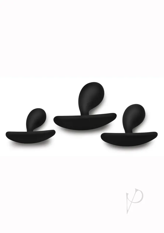 Master Series Anal Master Series Dark Droplets Curved Anal Trainer Set 3 piece Black