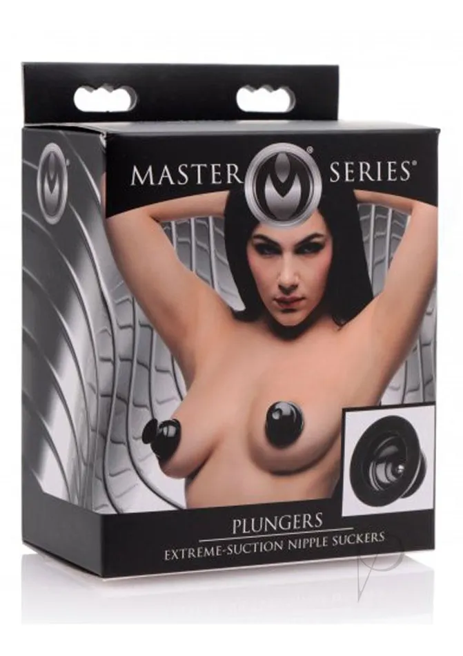Master Series Anal Master Series Plungers Silicone Nipple Suckers Black