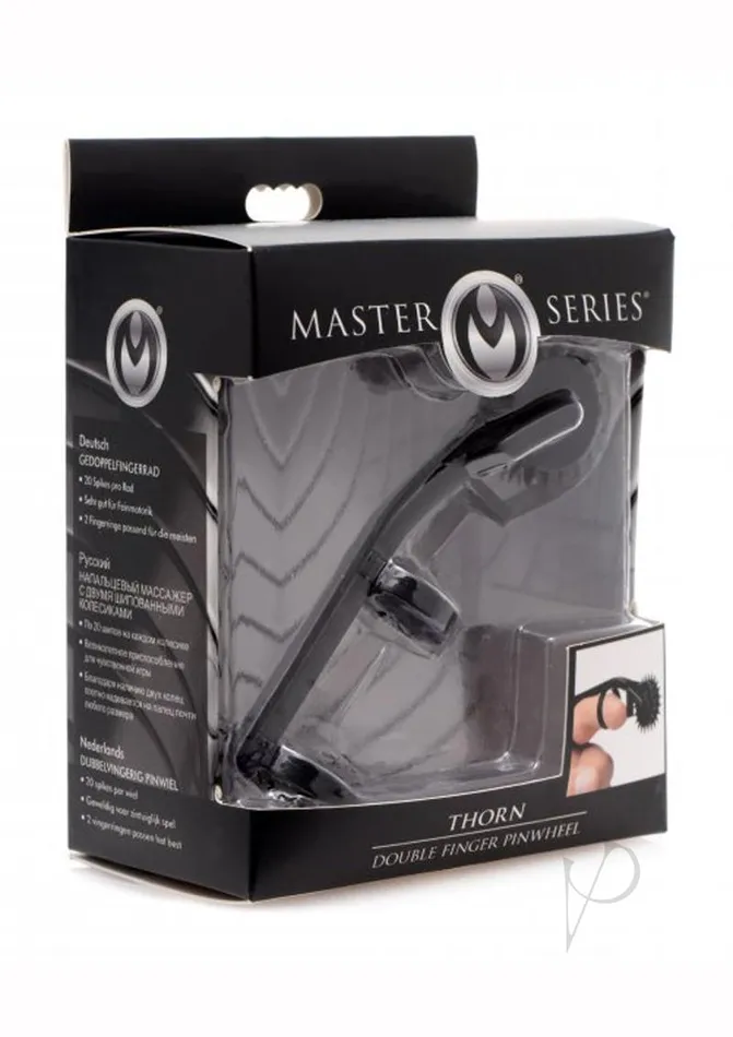 Master Series Anal Master Series Thorn Double Finger Pinwheel Black