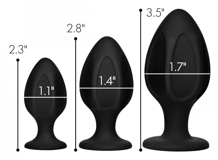 Master Series Anal Triple Juicers Silicone Anal Trainer Set