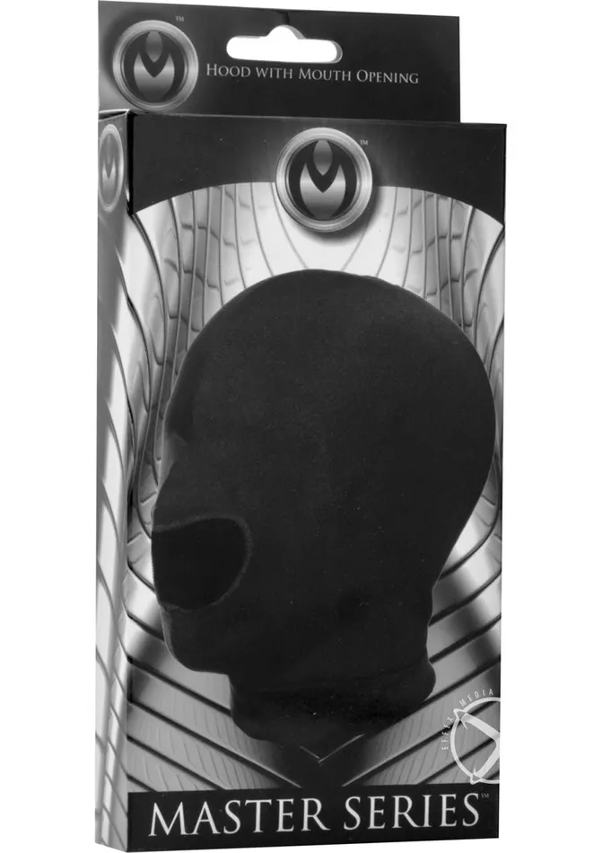 Master Series Blow Hole Open Mouth Spandex Hood Black Master Series Anal