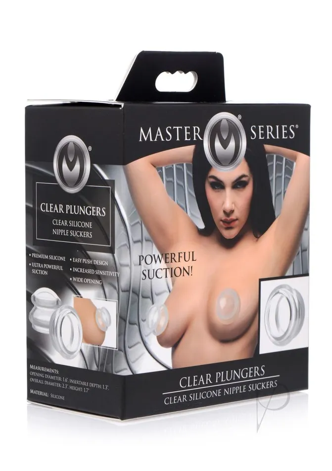 Master Series Clear Plungers Silicone Nipple Suckers Large Clear Master Series Dildos