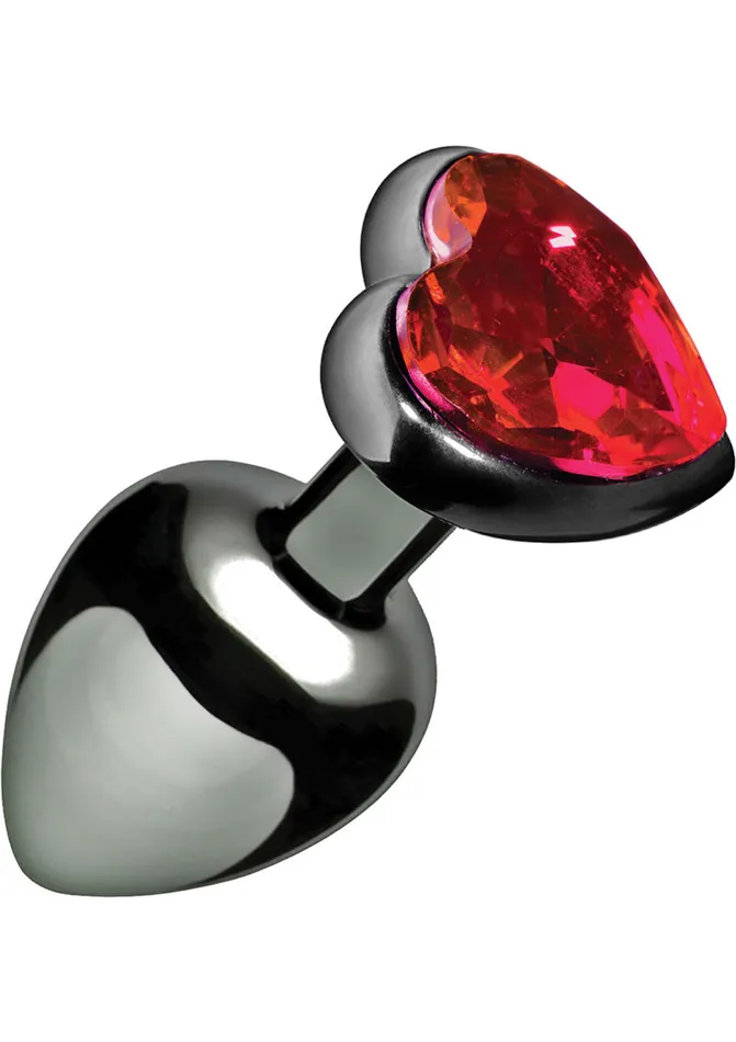 Master Series Crimson Tied Scarlet Heart Jewel Anal Plug Red Master Series Crimson Tied Anal